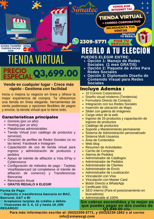 Simatec - Tienda Virtual con Sistema de Cobro por Tarjeta