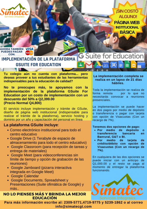 Simatec - Plataformas Educativas Guatemala - Gsuite for Education