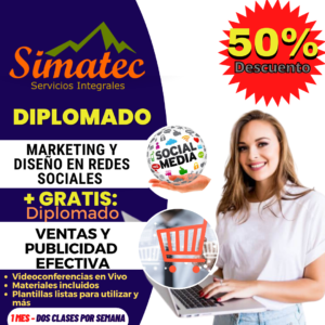 Diplomado Marketing y Diseño en Redes Sociales + Ventas y Publicidad Efectiva