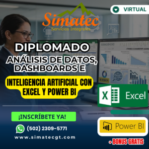 Diplomado en Análisis de Datos, Dashboards e Inteligencia Artificial con Excel y Power BI