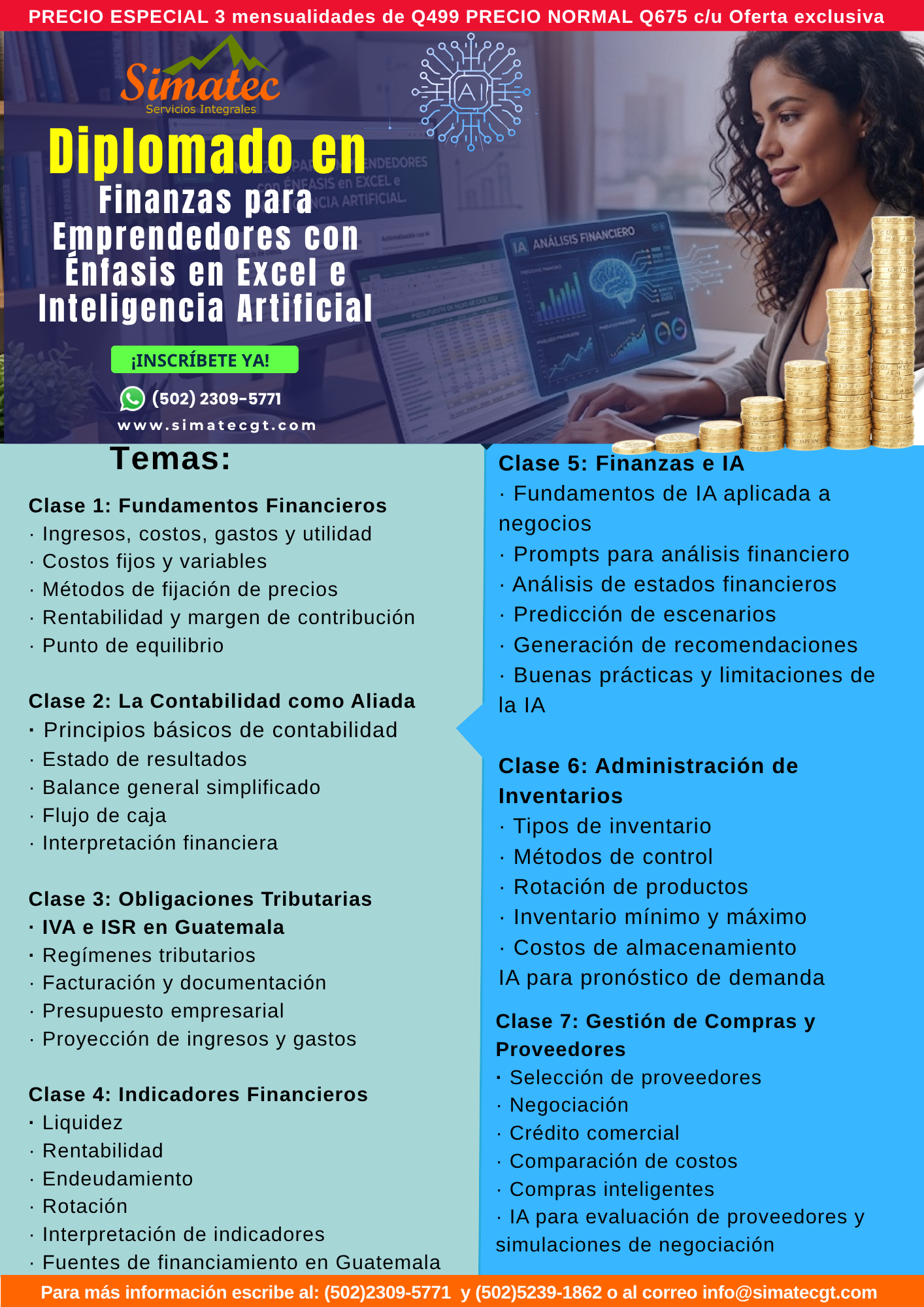 Diplomado en Finanzas para Emprendedores con Énfasis en Excel e Inteligencia Artificial - Imagen 2