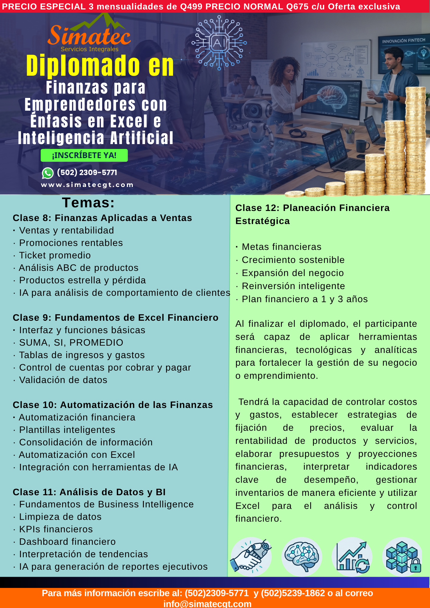 Diplomado en Finanzas para Emprendedores con Énfasis en Excel e Inteligencia Artificial - Imagen 3